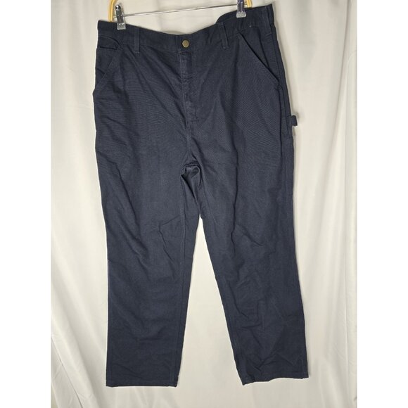 Carhartt Loose Original Fit Washed Duck Work Dungaree Pants Men’s 38X32 Blue - Picture 5 of 16